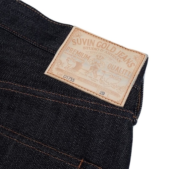 Studio D'Artisan 15oz Suvin Gold Slim Tapered Selvedge Jeans - Picture 6 of 9